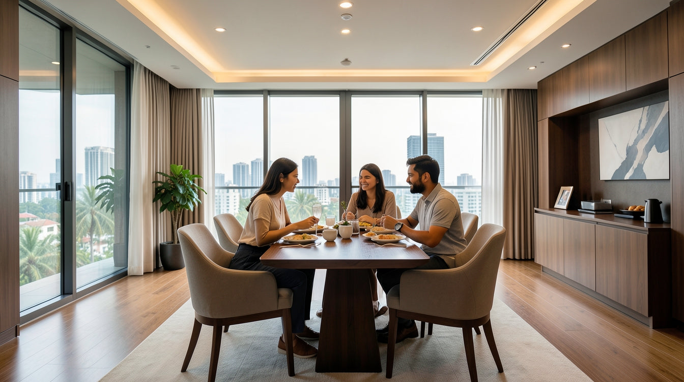 How to Plan a Dining Area When There's No Separate Dining Room - Singapore Home Interior