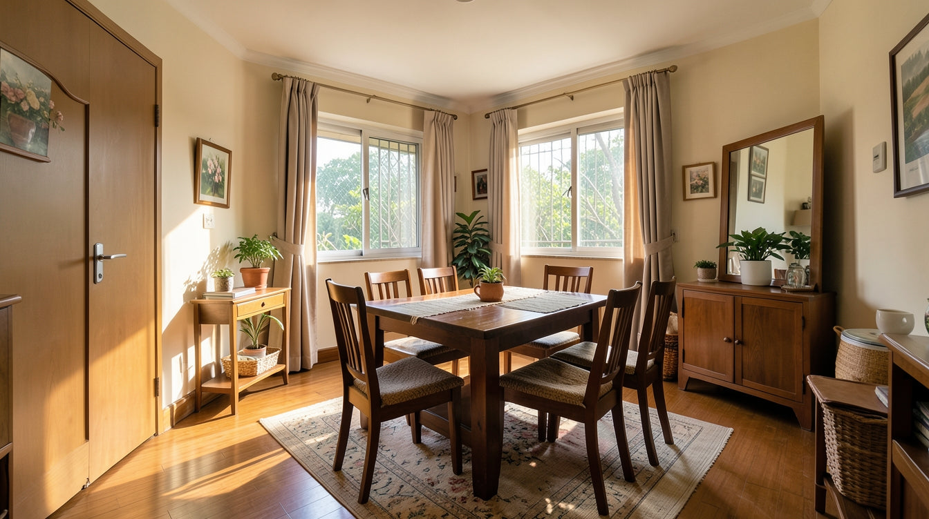 How to Arrange Furniture in an Open-Concept HDB Living-Dining Area - Singapore Home Interior