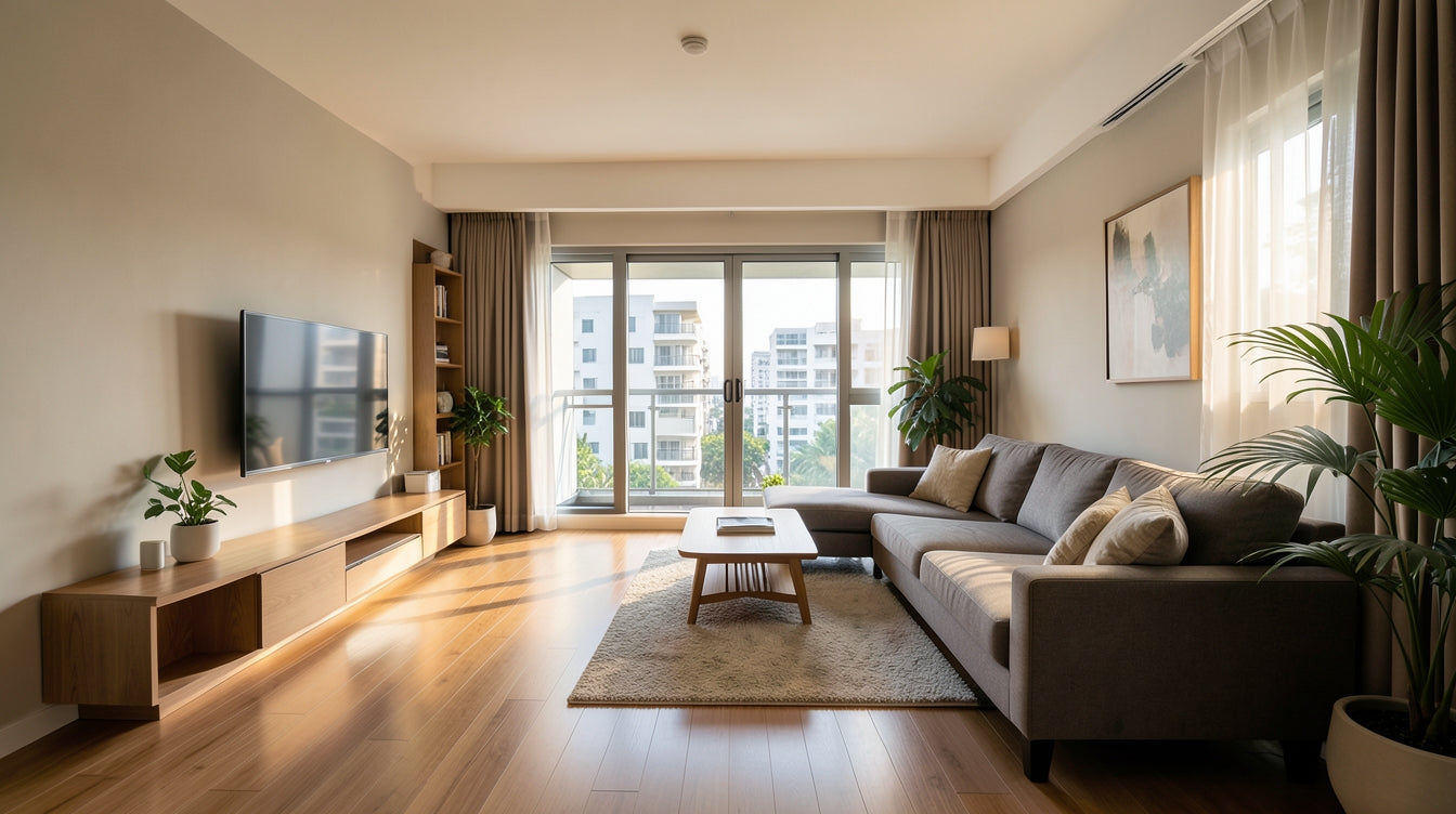 How to Zone a Studio or 2-Room HDB Using Just Furniture - Singapore Home Interior